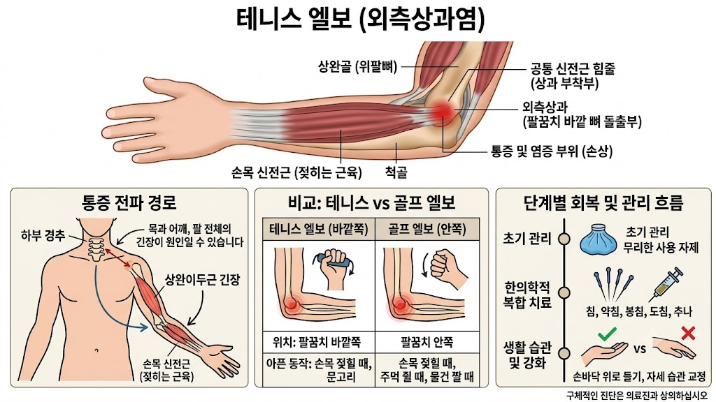 테니스엘보우 한의원 ai이미지
